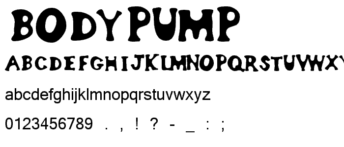 bodypump 1 font